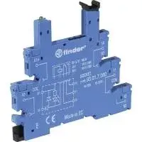 Finder 93.01.0.240 Relay Socket for Series 34 Relays with LED, EMC Suppression and Retaining Clip