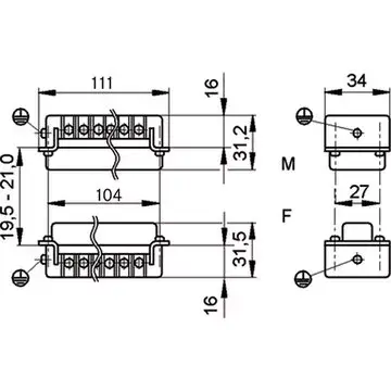 Lapp EPIC H-BE 24 SS PCB savienotājs Photo 3