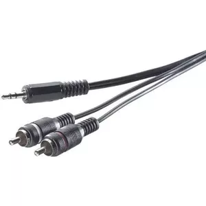 Audio kabelis SpeaKa Professional SP-7869916 5m 2xRCA 3.5mm Melns