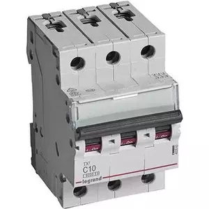 Автоматический выключатель Legrand Tx3 C10A 3-полюсный 6 кА 3M (MPN 403543)