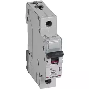 Автоматический выключатель Legrand Tx3 C20A 1‑полюсный 6 кА 1M (403435)