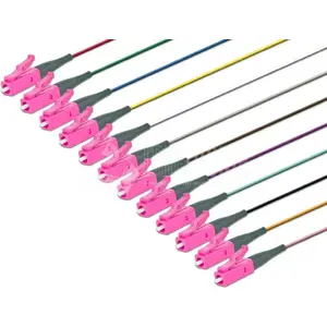 Fiber pigtail Lightwin LC 12‑port multimode 50/125 µm OM4 — 12× LC connectors