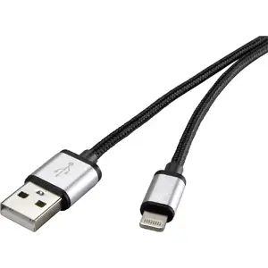 Lightning Cable Renkforce RF-4683966 3m Black Silver