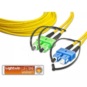 Fiber Optic Duplex Patch Cable Lightwin SC/APC–SC 9/125µm 2.0m