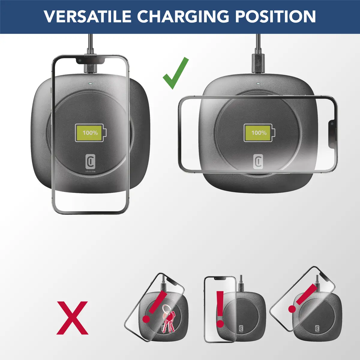 Cellularline Easy Wireless Charger WIRELESSPAD10WK Photo 5