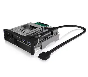 RAIDSONIC Storage drive tray IB-174SSK-U 5.25 inch for 2.5 and 3.5 inch HDD Black with SATA cables and lock keys