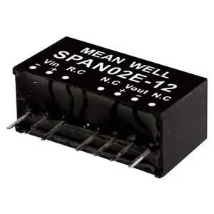 Barošanas adapteris/invertors MEAN WELL SPAN02A-03, 2 W izvade, 0,5 A izvades strāva, RoHS
