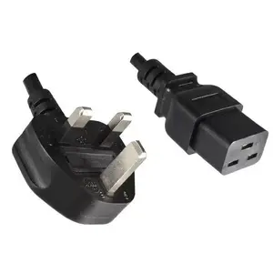 Power cable MicroConnect PE090618 — 1.8 m, Power plug type G to C19 coupler, H05VV-F3G, 250 V 16 A