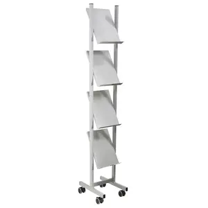 Magazine rack Helit H6813399 Metal Grey