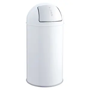 Helit H2401705 Apaļš atkritumu konteiners baltā tērauda 30L