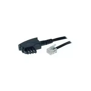 Плоский телефонный кабель ShiverPeaks S-Impuls 70105 15 м TAE-F — RJ-10 чёрный штекер—штекер