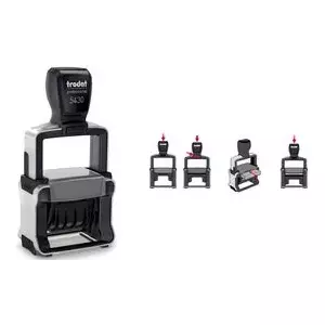 Самонабивающаяся датировочная печать Trodat Professional 4.0 5430 с корпусом из нержавеющей стали