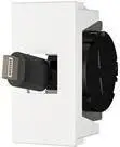 Sokets USB C Kindermann 7464000620 Melns Balts