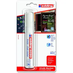 Kreida marķieris Edding 4090 Chisel White