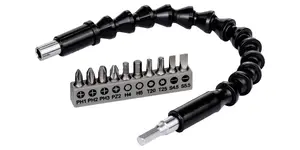 Bosch 2 608 522 377 Screwdriver Bit Set 11 Pieces with Phillips Pozidriv Hexagon Torx Flat Tips and Flexible Extension