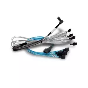 Кабель SAS BROADCOM 05-60004-00, 1 м, x8 SFF-8654 → 2×4 SFF-8654
