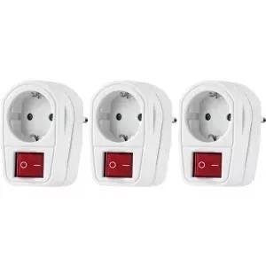 Power Socket Set Renkforce Switchable 3 Pieces 2-Pole White