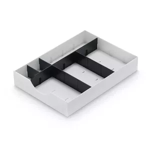 Desk Tray Styro 268-405.05 Organizer Polystyrene Black White