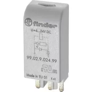 Finder 99.02.0.024.98 Plug-in LED Module with Varistor for Series 90 and 92 Relays