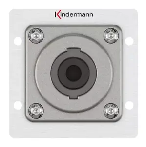 Ligzdas modulis Speakon Kindermann 7444000413 — 1 modulis, alumīnijs, 50×50 mm, dziļums 40 mm