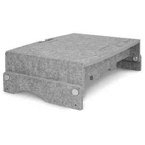 BakkerElkhuizen Q-riser 110 Circular 76.2 cm Desk Grey