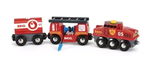Train Ravensburger BRIO Rescue Firefighting Train — Rescue Theme, for ages 0.3+ years, colors: black and red