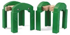 Sliežu atbalsts Ravensburger BRIO 7312350332537, zaļš, 2 gab., koka dzelzceļam