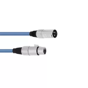 Audio cable XLR 3-pin Omnitronic 3022010L Blue 3m