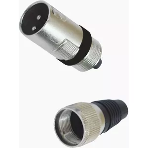 XLR 3-pin connector Omnitronic 30200089 for microphone and audio equipment, male/female options