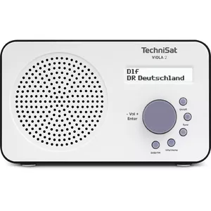 Pārnēsājams digitālais radio TECHNISAT 0000/3906 — DAB/DAB+/FM, 1 W RMS, LCD, 3.5 mm, balts/melns, 0.338 kg