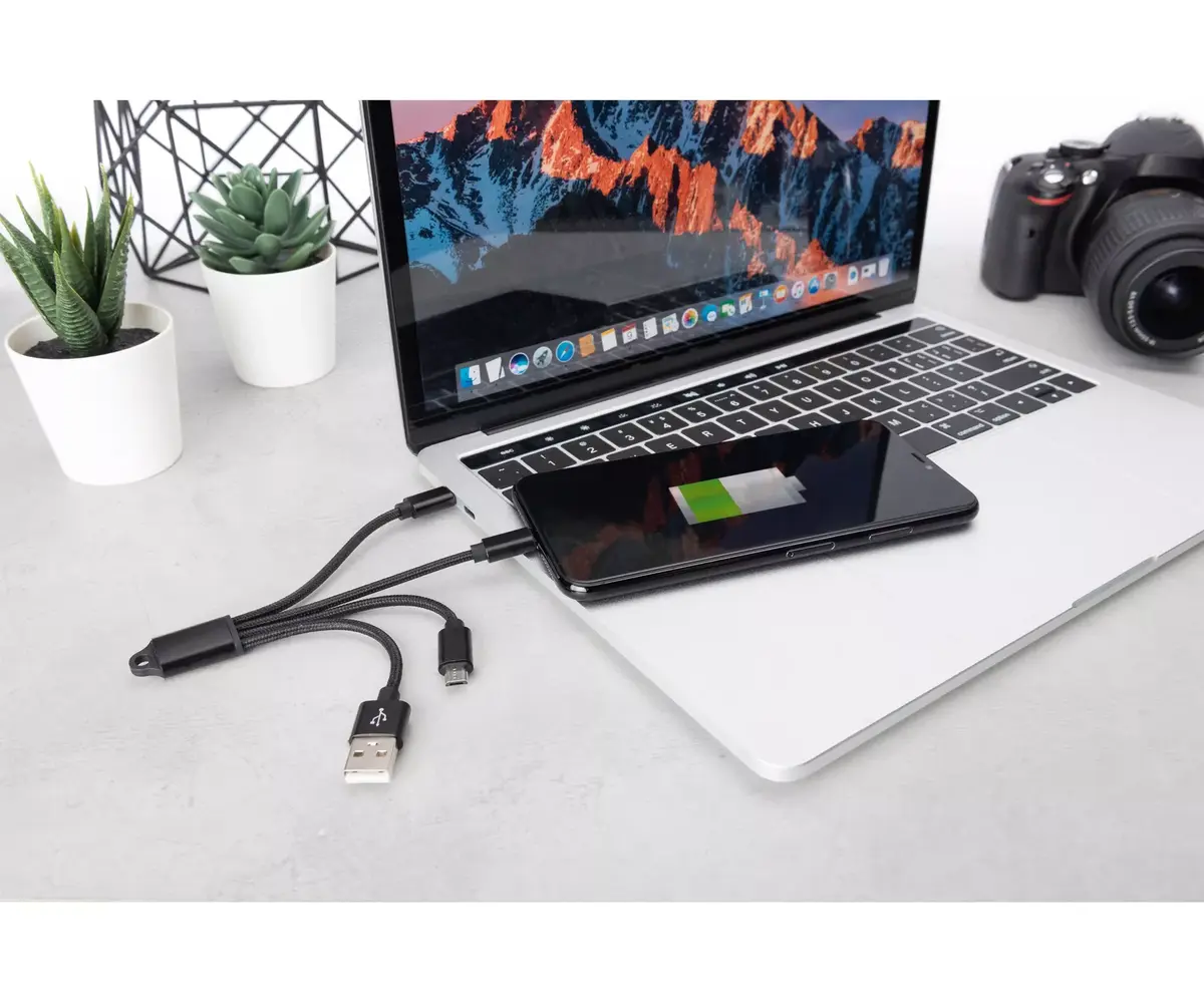 Зарядный кабель 3-в-1 Digitus DB-300160-002-S Photo 3