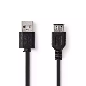 Nedis CCGT60010BK10 USB cable 1 m USB 2.0 USB A Black