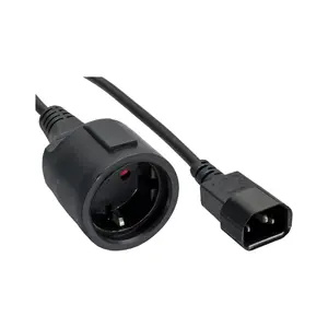 Power Cable InLine 30pcs pack C14 male CEE 7/7 female 1m
