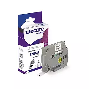 Label-making tape Armor K80020W4 Black on transparent TZe