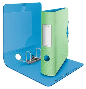 LEITZ 1116-00-50 Dokumentu registrešanas mape Active Urban Chic, gaiši zaļa, 82 mm, DIN A4, plastmasa