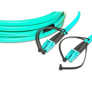 Fibre optic cable Lightwin LDP-50 LC-LC 8.0 OM3 FD 8 m Aqua
