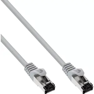 Патч-корд InLine S/FTP PiMf Cat.8.1 2000MHz безгалогенный серый 0.5м