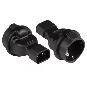 Power Plug Adapter C14 Type F Alcasa PA-1402S Black