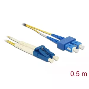 Оптоволоконный кабель DeLOCK 86548 0.5 м LC SC Желтый