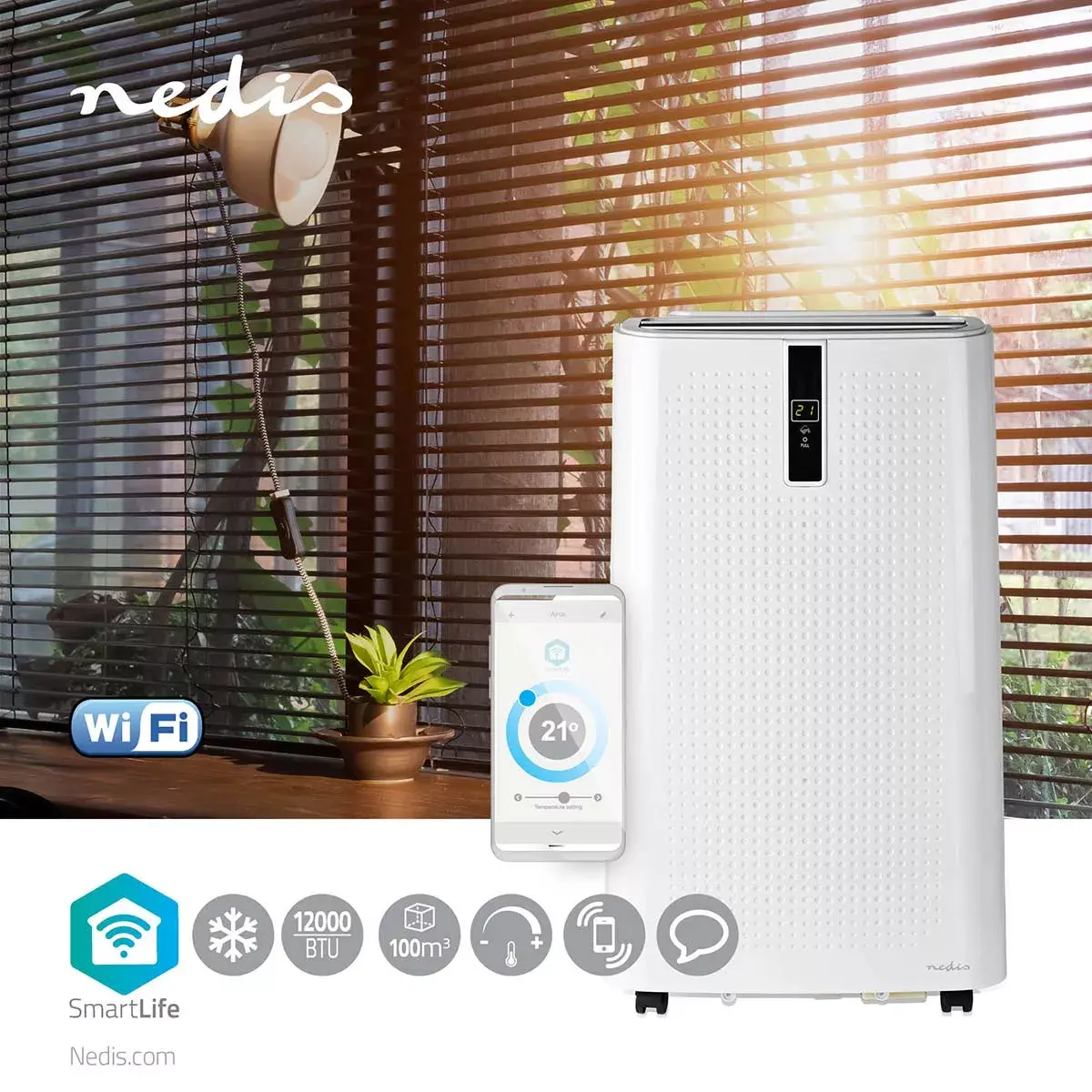 Nedis WIFIACMB1WT12 портативный кондиционер Photo 15