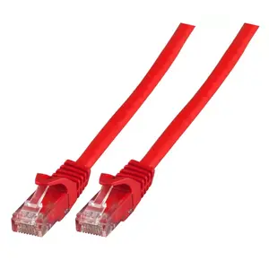 Network patch cable EFB Elektronik K8110RT.15, Cat5e U/UTP, RJ-45 to RJ-45, 15 m, red
