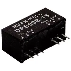 Barošanas adapteris/invertors mean well DPB09C-12, 9 W, ieeja 36–75 V, izeja 12 V, dziļums 24 mm