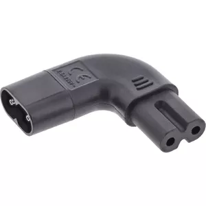 InLine Power supply adapter IEC 60320 C8 C7 left right angled 2-pin