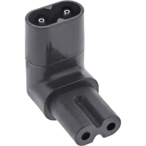 InLine Power supply adapter IEC 60320 C8 / C7 up/down angled 2-pin