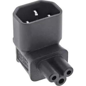 Power supply adapter InLine 16723G IEC 60320 C14 C5 angled
