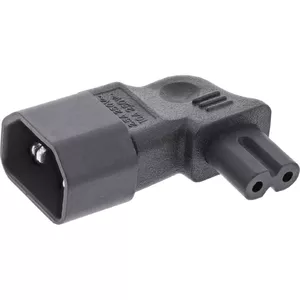 Адаптер питания InLine IEC 60320 C14 / C7 угловой 16723D