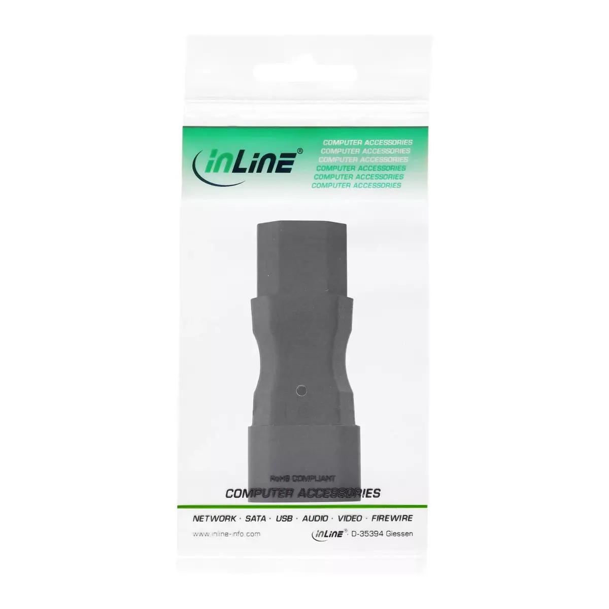 InLine barošanas adapteris IEC 60320 C14 / C13 16723A Photo 3