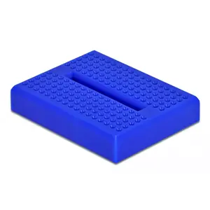 Breadboard DELOCK 18322, plastic prototype board, blue, 36×46×10 mm