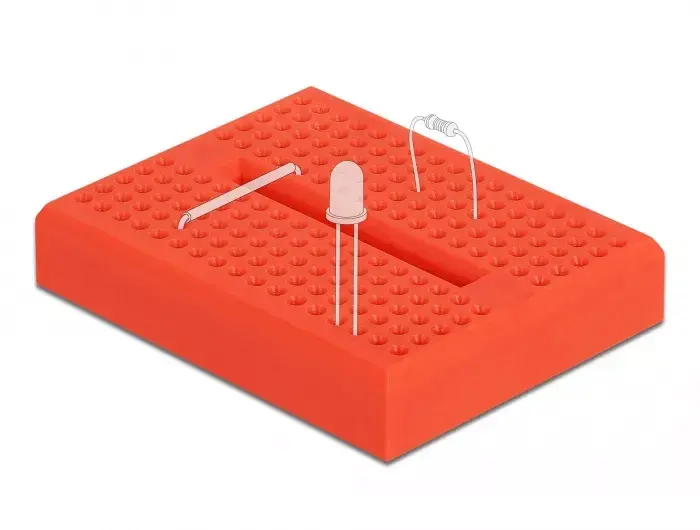 DELOCK 18318 breadboard — 36×46×10 mm red Photo 3