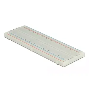 Breadboard DELOCK 18313 — solderless prototyping board, plastic, 55×165×9 mm, white